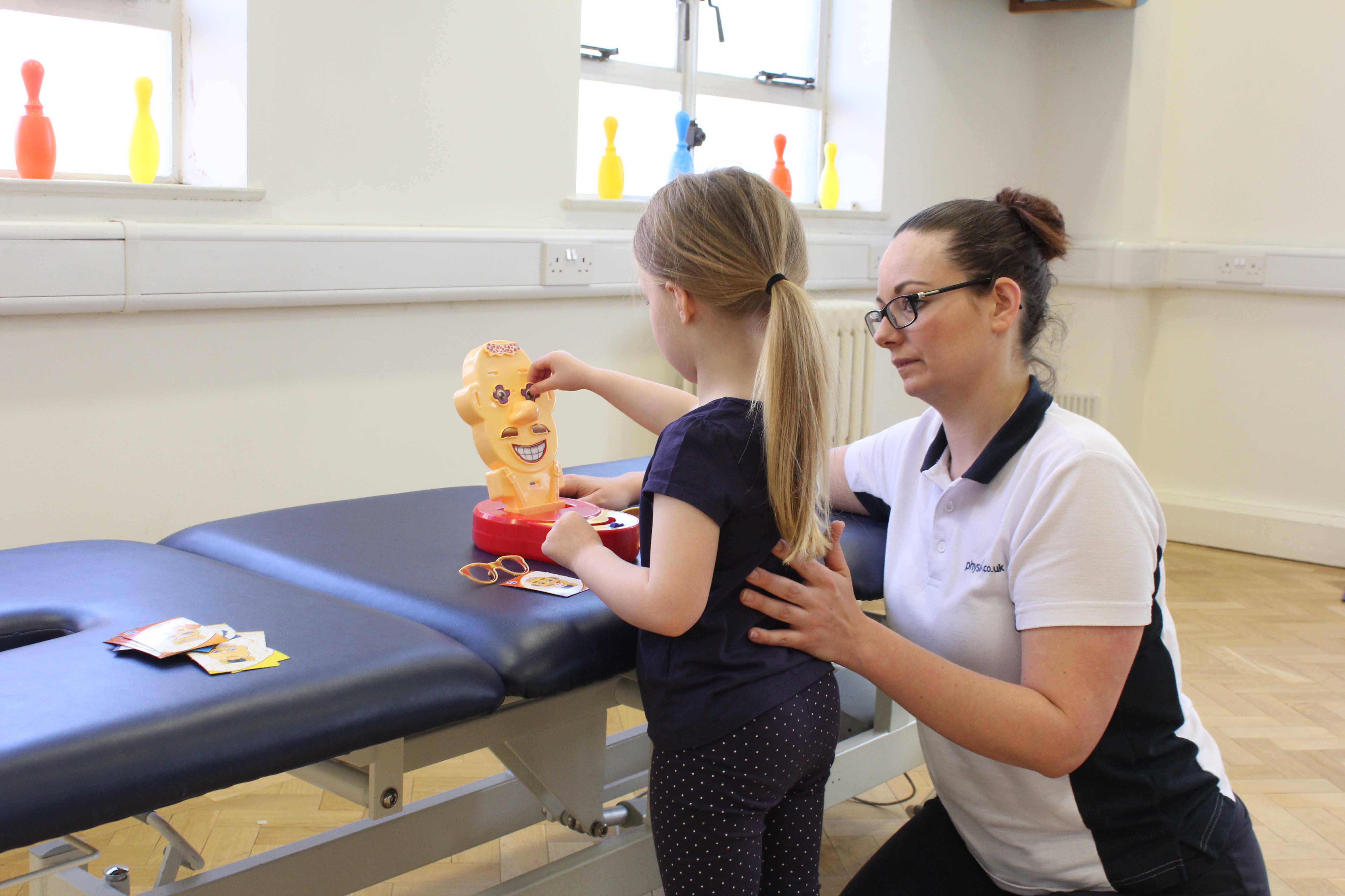 Physiotherapy to help children reach their developmental milestrones.